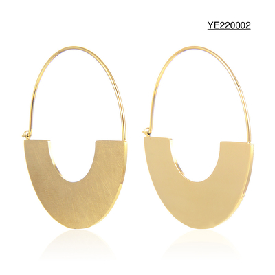 گوشواره های سری جواهرات به سبک سلبریتی آویز گوش استیل ضد زنگ طلای 18 عیار