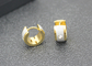 18K طلا بافته شده از فولاد ضد زنگ گوشواره گردنبند Rhinestone Crystal Huggie Hoop تامین کننده