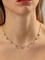 گردنبندهای فیروزه ای با لایه طلا جواهرات طلای زنانه دخترانه از جنس استنلس استیل CZ
