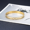 دستبند زنانه استیل ضد زنگ 18 عیار طلای Welt النگو بدلیجات منبت کاری شده لوزی