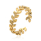 دستبند زنانه طرح زنانه قابل تنظیم باز ورق طلا 18 عیار برای بانوان
