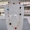 ست گردنبند زنجیر مهره های رنگارنگ برند منحصر به فرد دستبند استیل جواهرات