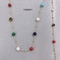 ست گردنبند زنجیر مهره های رنگارنگ برند منحصر به فرد دستبند استیل جواهرات