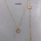 ست جواهرات استیل ضد زنگ با نام تجاری 18 عیار گردنبند نازک 45 سانتی متری طلا
