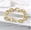 دستبند طلسم 14 عیار آمریکایی مد دستبند دستبند طلای ساده INS Style