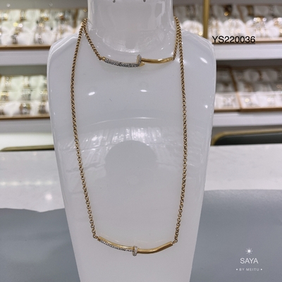 گردنبند آویز ناخن بدلیجات النگو با روکش طلا 18 عیار جواهرات مد