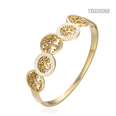 النگو درخت زندگی جواهرات 18 عیار با روکش طلا
