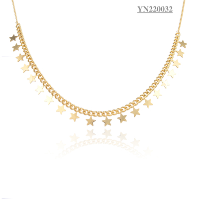 گردنبند آویز منگوله دار سالگرد جواهرات 18 عیار با روکش طلا