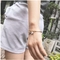 دستبند ناخن آلو سفید با الماس اصلاح شده النگو استیل ضد زنگ طلای 24 عیار