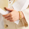 دستبند النگو با روکش طلا طلا و جواهر MVCOLEDY از جنس استیل ضد زنگ با کریستال