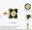 گوشواره CZ Stone Shamrock چهار برگ شبدر گوشواره روز سنت پاتریک سبز برای زنان جواهرات ایرلندی