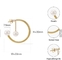 گوشواره با روکش طلا 18 عیار جواهرات زنجیره ای C شکل مروارید برای مهمانی