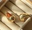گوشواره زنانه حلقه باز طلا به شکل C 14 عیار پر شده با طلای کوچک بوهو ساحلی ساده ظریف دست ساز ضد حساسیت