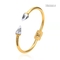 دستبند الماس بزرگ جفت جواهرات استیل ضد زنگ النگو قابل تنظیم طلای 14 عیار