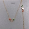 ست جواهرات سه رنگ گردنبند استیل سه رنگ با نام تجاری لوکس دستبند ساده