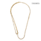 جواهرات منحصر به فرد با روکش طلا 18 عیار گردنبند زنجیر دوتایی زیبا