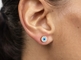 گوشواره طلایی از جنس استنلس استیل چشم شیطان گوشواره چشم آبی مد لوکس طاقچه